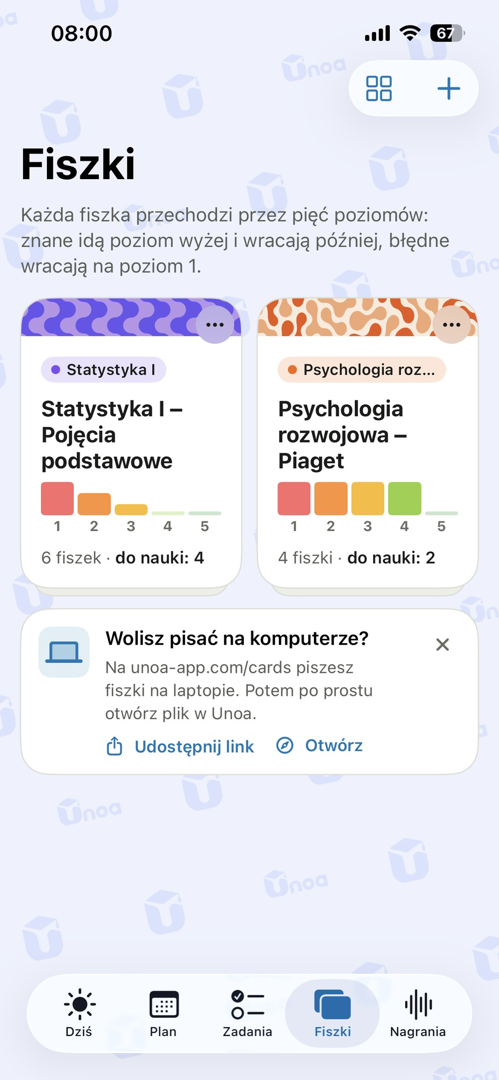 Pudełko z pięcioma poziomami